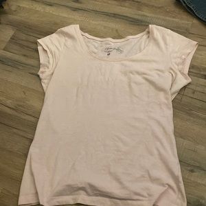 H&M cotton pink short-sleeved shirt.